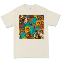 Bone western horse and sunflower seamless pattern Premium Tee - FaDigitalArtStudio