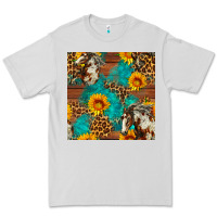 Western Horse And Sunflower Seamless Pattern Premium Tee | Teevron