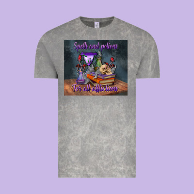 Spells And Potions For All Afflictions Tumbler Vintage Tee Designed By Bundleandbundleshop