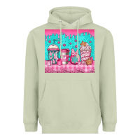 Matcha pink christmas coffee Heavyweight Hoodie - Jasminsmagicworld