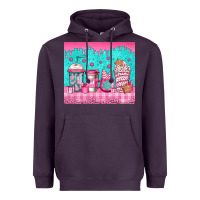 Plum pink christmas coffee Heavyweight Hoodie - Jasminsmagicworld