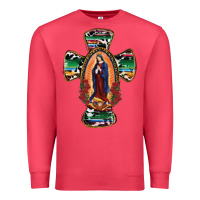 Cardinal Our Lady Of Guadalupe Cross Premium Sweatshirt - RanaPortraitStore