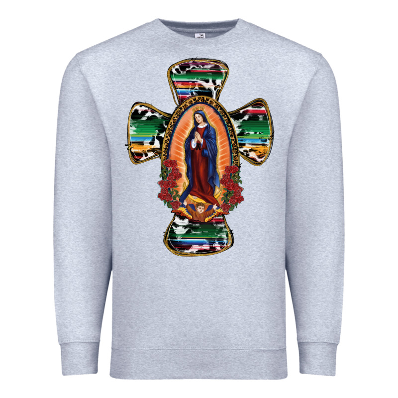 Our Lady Of Guadalupe Cross Premium Sweatshirt by RanaPortraitStore | Teevron