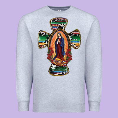 Our Lady Of Guadalupe Cross Premium Sweatshirt Designed By Ranaportraitstore