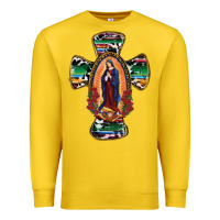 Lemon Our Lady Of Guadalupe Cross Premium Sweatshirt - RanaPortraitStore