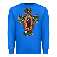 True Royal Our Lady Of Guadalupe Cross Premium Sweatshirt - RanaPortraitStore