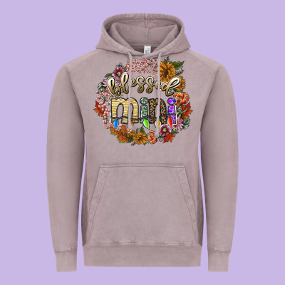Blessed Mini Vintage Hoodie Designed By Sublimationcraftshop