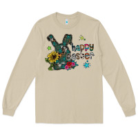 Mushroom Happy Easter Long Sleeve Tee - CowhideDigitalArt