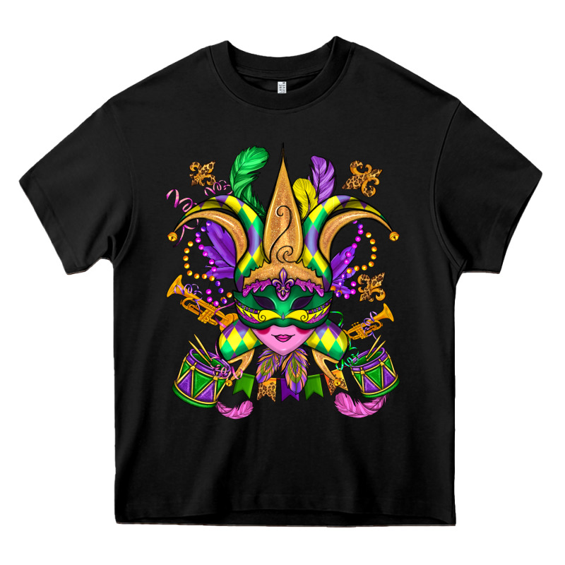 Mardi Gras Mask Heavy Core Tee by OliviaCreatesArt | Teevron