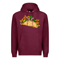 Burgundy mexican taco Premium Hoodie - Artiststas