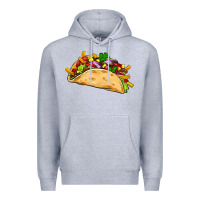 Heather Grey mexican taco Premium Hoodie - Artiststas