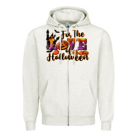 Oatmeal Heather For The Love Of Halloween Zipper Hoodie - RanaPortraitStore