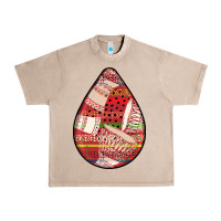 French Oak african fabric pattern teardrop earrings 3 Urban Heavy Tee - BundleAndBundleShop