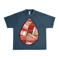 Midnight Navy african fabric pattern teardrop earrings 3 Urban Heavy Tee - BundleAndBundleShop