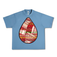 Pebble Blue african fabric pattern teardrop earrings 3 Urban Heavy Tee - BundleAndBundleShop