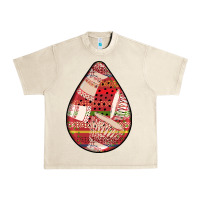 Sandshell african fabric pattern teardrop earrings 3 Urban Heavy Tee - BundleAndBundleShop