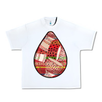 White african fabric pattern teardrop earrings 3 Urban Heavy Tee - BundleAndBundleShop