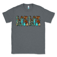Charcoal Heather Mama Turquoise Tooled Classic Tee - CowCowDesign