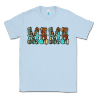 Dusty Blue Mama Turquoise Tooled Classic Tee - CowCowDesign