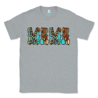 Heather Grey Mama Turquoise Tooled Classic Tee - CowCowDesign
