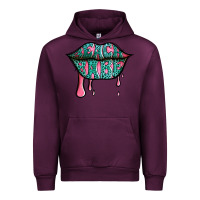 Mauve Wine beach babe leopard lips Urban Hoodie - Jasminsmagicworld