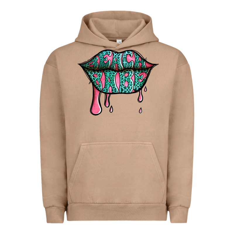 Beach Babe Leopard Lips Urban Hoodie by Jasminsmagicworld | Teevron