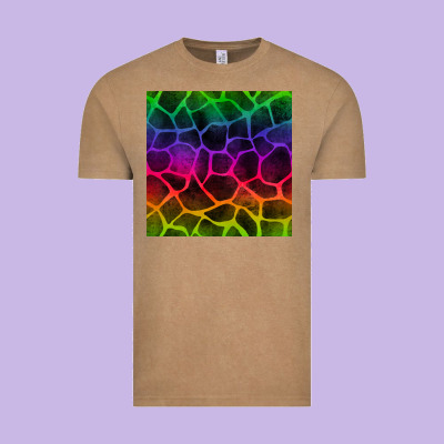 Colorful Giraffe Seamless Pattern Vintage Tee Designed By Bundleandbundleshop