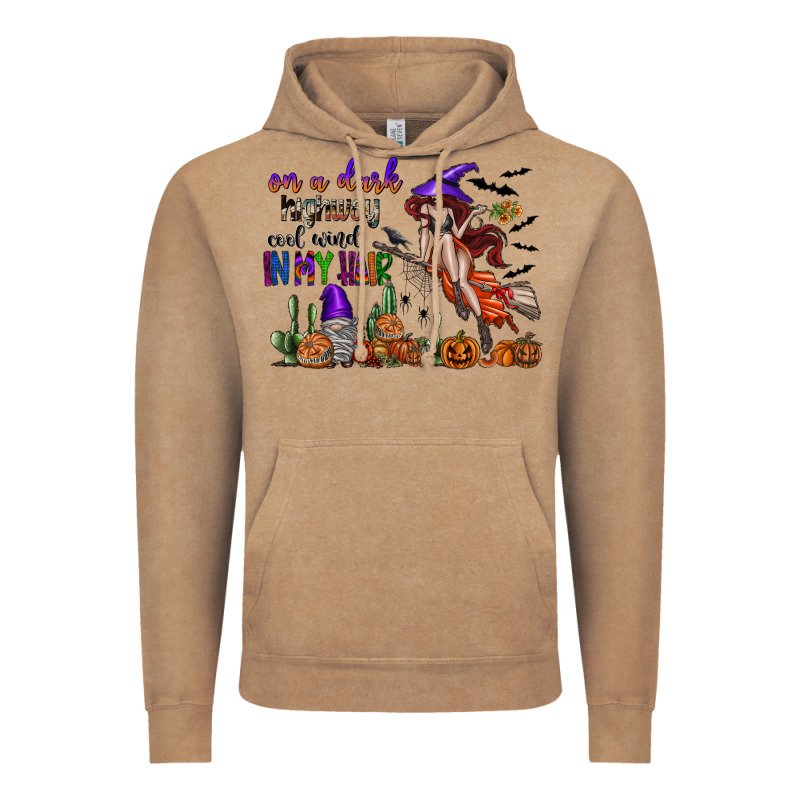 On A Dark Highway Cool Wind In My Hair Vintage Hoodie by SublimationCraftShop | Teevron
