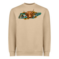 Mushroom tennessee map long haired cow Heavyweight Sweatshirt - Jasminsmagicworld