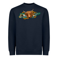 Navy tennessee map long haired cow Heavyweight Sweatshirt - Jasminsmagicworld
