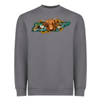Storm tennessee map long haired cow Heavyweight Sweatshirt - Jasminsmagicworld