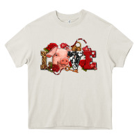 Cream love with pig olivia Heavy Core Tee - OliviaCreatesArt