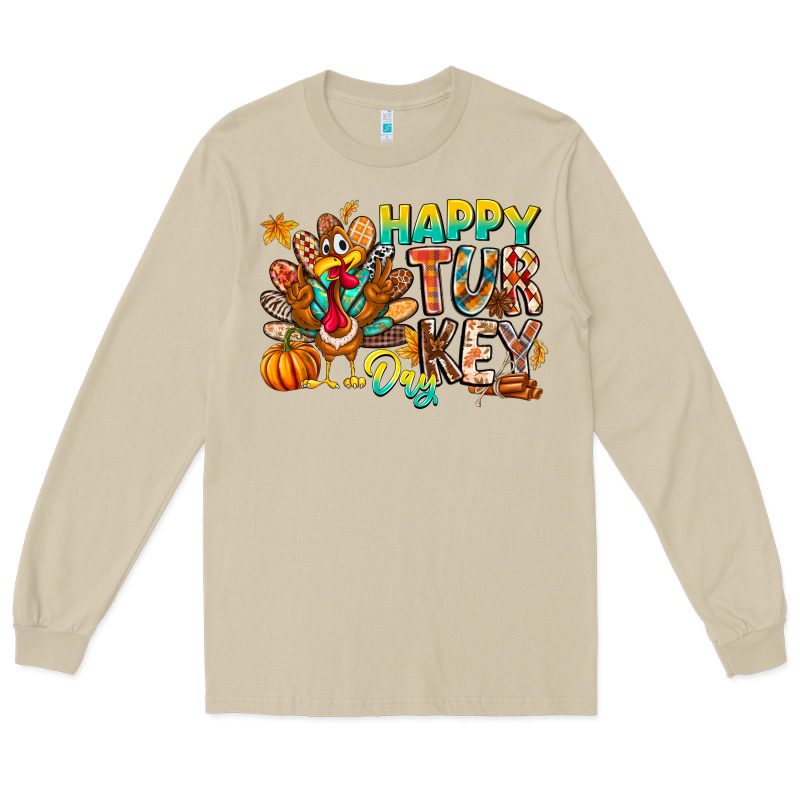 Happy Turkey Day Long Sleeve Tee by CowhideDigitalArt | Teevron