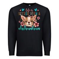Black life is better with a chihuahua Premium Sweatshirt - Jasminsmagicworld