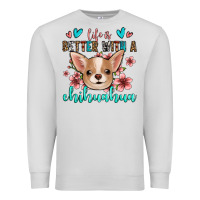 Dove Grey life is better with a chihuahua Premium Sweatshirt - Jasminsmagicworld