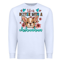 White life is better with a chihuahua Premium Sweatshirt - Jasminsmagicworld