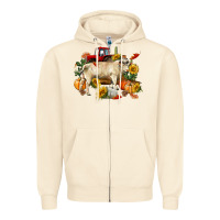 Sandshell Fall charolais bull Zipper Hoodie - RanaPortraitStore