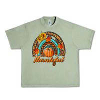 Oil Green thankful pumpkin rainbow Urban Heavy Tee - BundleAndBundleShop