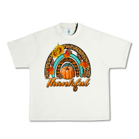 Pistachio thankful pumpkin rainbow Urban Heavy Tee - BundleAndBundleShop