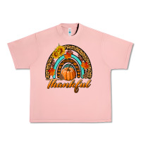 Salmon thankful pumpkin rainbow Urban Heavy Tee - BundleAndBundleShop