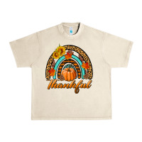 Sandshell thankful pumpkin rainbow Urban Heavy Tee - BundleAndBundleShop