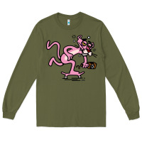 Army Green pink panther Long Sleeve Tee - linhVisuals