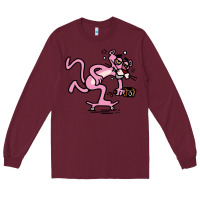 Burgundy pink panther Long Sleeve Tee - linhVisuals