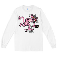 White pink panther Long Sleeve Tee - linhVisuals