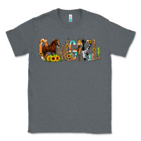 Charcoal Heather Cowgirl Horse Min Classic Tee - CowCowDesign