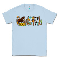 Dusty Blue Cowgirl Horse Min Classic Tee - CowCowDesign