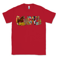 Red Cowgirl Horse Min Classic Tee - CowCowDesign