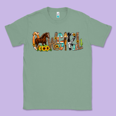 Cowgirl Horse Min Classic Tee Designed By Cowcowdesign