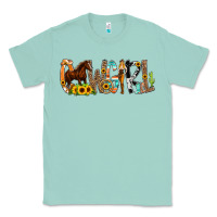 Seafoam Cowgirl Horse Min Classic Tee - CowCowDesign