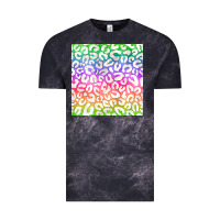 Cloud Black watercolor rainbow leopard seamless pattern Vintage Tee - BundleAndBundleShop